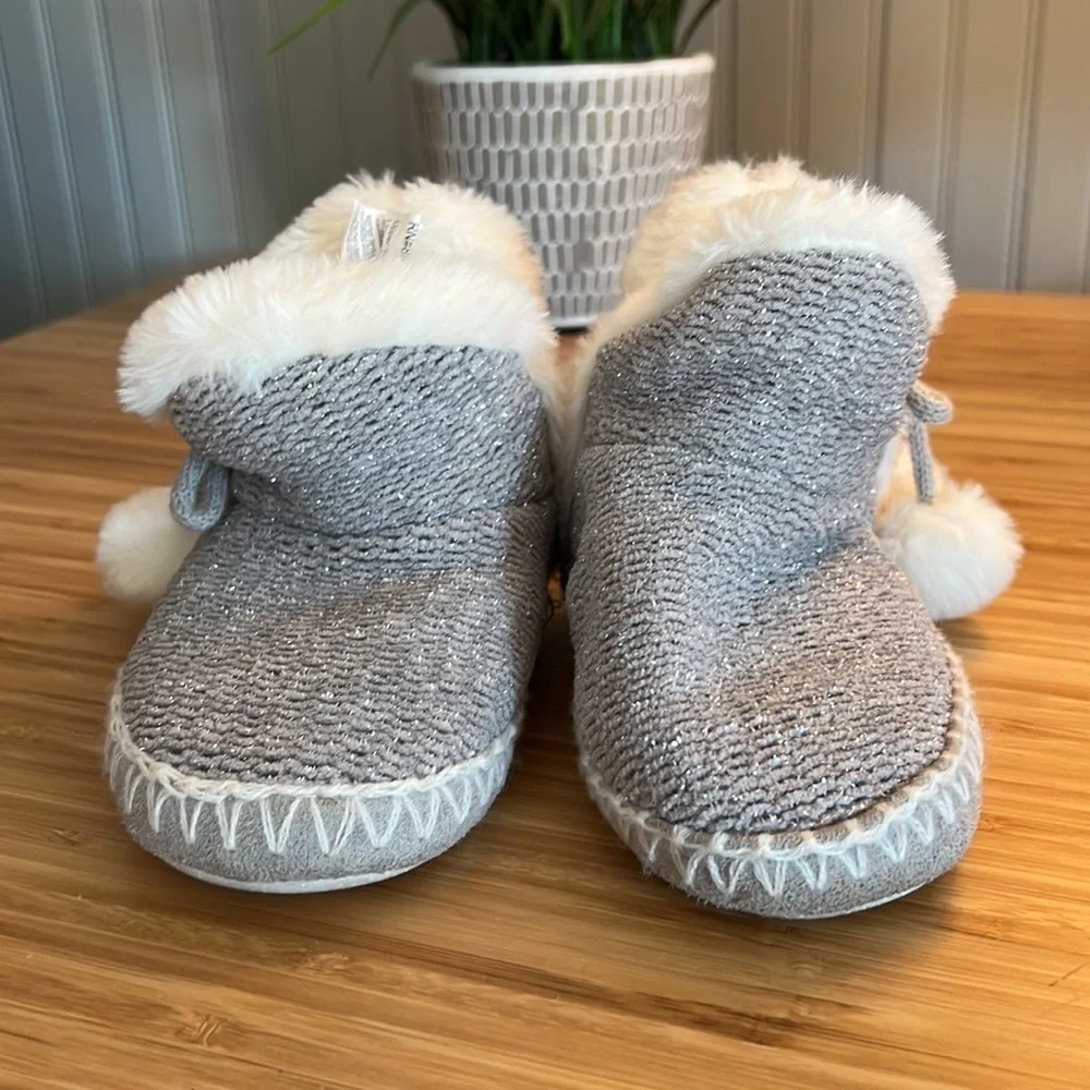 Toddler Faux Fur Sparkly Slippers